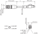 YM2D24-050PN1MRJA4 M12, 4-pin, straight, D-coded / RJ45, 4-pin, straight alt_view_2