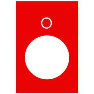 Marked legend, Harmony XAC, 30 x 40mm, red, marked O main