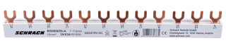 Busbar, 1xRCCB 4-pole, 4xSPD, 1xMCB 3+N, 12MW, 10mm2 main
