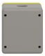 Empty enclosure control station, Harmony 9001K, Harmony 9001SK, aluminium, yellow, 1 cut out, 30mm alt_view_4