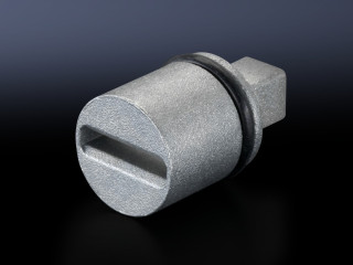 SZ Lock insert, version A, Die-cast zinc, screwdriver, L: 27 mm, 2464000 Rittal