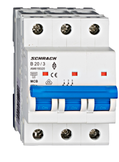 Circuit breaker (MCB) AMPARO 6kA, B 20A, 3-pole, Schrack Teknik, AM618320-- main