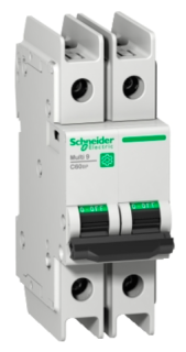 Circuit breaker Multi9 C60BP 2P C 1A 10kA 480Y/277V MCB, Schneider Electric, M9F42201 main