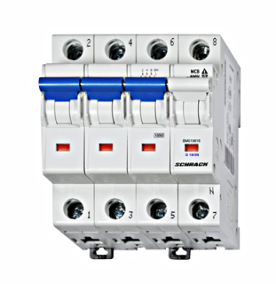 Автоматический выключатель (MCB) D, 16А, 3+N, 10кА, Schrack Teknik, BM019816-- main