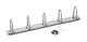 19" Cable management panel, 5 big rings 40x83mm, 1U, RAL7035 main