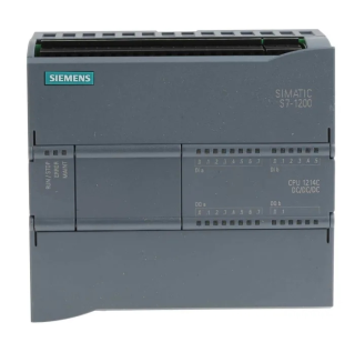 SIMATIC S7-1200, CPU 1214C, compact CPU, DC/DC/DC, onboard I/O: 14 DI 24 V DC; 10 DO 24 V DC; 2 AI 0-10 V DC, Power supply: DC 20.4-28.8V DC, Program/data memory 100 KB main