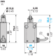XCMH Limit Switches Miniature Plastic Steel roller plunger for traverse cam approch NC + NO Snap L1, XCMH2103L1 alt_view_2