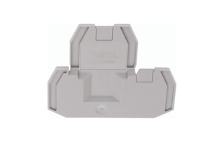 Cover plate, Linergy TR, 2 level, 2.2mm width, 4 points, for screw terminals NSYTRV24D, grey, Set of 50 main
