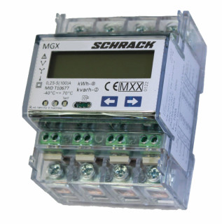 Digital kWh meter, direct 100A, 3phase, 2 tarifs, MID main