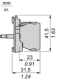 Complete body contact assembly and light block, Harmony XB5, plastic, universal LED, body fixing collar, 1NO + 1NC, 24V AC DC alt_view_6
