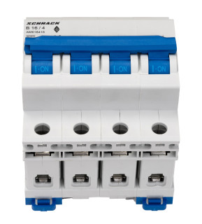 Circuit breaker (MCB) AMPARO 6kA, B 16A, 4-pole, Schrack Teknik, AM618416-- main