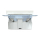 Socket-outlet, Merten System M, mechanism with fixing frame, 2P + E, 16A, Schuko, with shutter, glossy, polar white alt_view_3