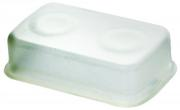 Silicone boot, Harmony XB4, for 22mm flush double headed push button, clear main