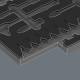 9726 Foam insert 8007 B VDE Zyklop VDE ratchet set 1, 3/8", 28 pieces, 05150116001 Wera alt_view_4