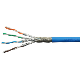 S/FTP Cable Cat.7a, 4x2xAWG22/1, 1.500MHz, LS0H-3, B2ca, 55%, HSEKP422BB, Schrack Technik