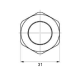 Metric Counter Nut PG 16, M273106--- Schrack Technik alt_view_2