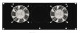 Roof fan-unit with 2 fans and thermostat, 19", 4U, RAL9005, DLT44802B Schrack Technik main
