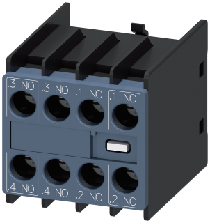 Auxiliary switch, front, 2 NO + 2 NC, current path 1 NO, 1 NO, 1 NC, 1 NC, sc..., 3RH2911-1NE22, Siemens main