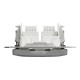Telephone socket, Sedna Design & Elements, 2xRJ11, PRO, aluminium alt_view_4