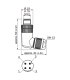 Konektors STE-1204-W, 4 PIN, paps leņķiskais, 1A, 60V, 4…8mm, M12, IP67, 6048262 Sick alt_view_2