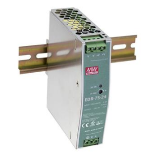 Power Supply; DIN; 75.6W; 12V; 6.3A; 90-264VAC; 127-370VDC, MeanWell, EDR-75-12 main