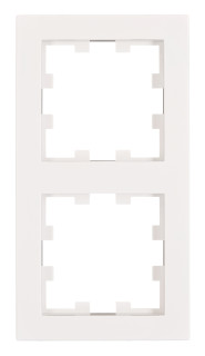 Two gang frame, Design CUBIC, white, EV105302 Schrack Technik