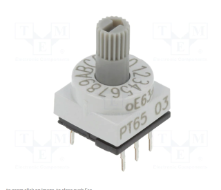 Slēdzis 16 pozīcijas, 2,54mm, 150mA PT65303 PTR Hartmann main