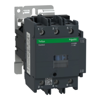 Kontaktors 37kW, 3P, 1NO + 1NC, 80A, spole 24VDC, LC1D80BD Schneider Electric