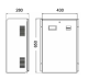 Reactive Power Compensation Cabinet 55kVAr, 415 V, 650x430x280 mm, Std. duty,  RAM285055415 Trendfin alt_view_3