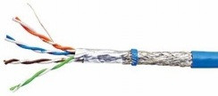 SF/UTP Cable Cat.5e, 4x2xAWG24/1, PVC, Eca, blue HSKS424PP5