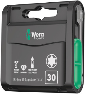Bit-Box 15 Impaktor TX, TX 30 x 25 mm, 15 pieces, 05057776001 Wera main