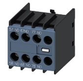 Auxiliary switch 30U, front, 3 NO leading, for 3RH2 and 3RT2, screw terminals, 3RH2911-1FC30, Siemens main