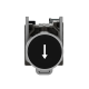 Push button, metal, Harmony XB4, flush, black, 22mm, spring return, marked DOWN ARROW, 1NO alt_view_2
