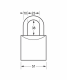 6850KA | Pro Series Brass Padlock - 5 pin cylinder - Keyed Alike alt_view_2