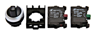 Set of toggle handle 2 positions, latching with 1NC + 1NO main