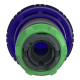 Head for illuminated push button, Harmony XB5, plastic, blue mushroom 40mm, 22mm, latching turn to release, clear boot alt_view_5
