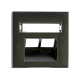 Cover for RJ45 UAE outlet, labelling window, 2-Port, black, EV134312 Schrack Technik main