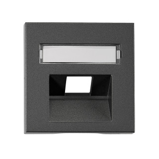 Cover for RJ45 UAE outlet, labelling window, 1-Port, anthrac, EV114314 Schrack Technik