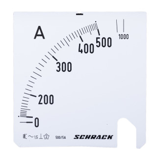 Scale Plate, 96x96mm, 500/1000/5A AC main