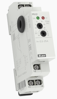 PRI-52, current control relay,0.5-25A, AC 230V, 50-60Hz main