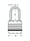 M1EURDLFCC | 45mm - Octagonal shackle, diam. 8mm - 38mm long shackle - 4 Pin tumbler cylinder alt_view_2
