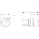 Toggle switch illuminable, 22 mm, round, metal, high gloss, white, knob short, 3SU1052-2FF60-0AA0, Siemens alt_view_3