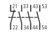 Auxiliary contact for contacter size 0-1, 3 NO 1 NC alt_view_3
