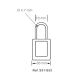 S142 | Photo ID. Labels for S31-S33-406-410 padlock - (6 labels) alt_view_2