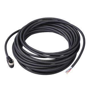 Con. M12, Female, 90°, 8 pins, 10 m pre wired, XZCP53P11L10