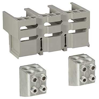 Set of bare cable connectors and terminal shield, ComPacT NS630b to NS1600, fixed, front connected, 240mm², 3 poles main