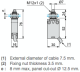 Limit switch, XCMD, M12 metal end plunger, 1NC+1 NO, snap, 1 m, XCMD21F0L1 alt_view_4