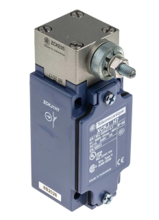 Limit switch, XCKJ, thermoplastic plastic roller lever var length, 1NC+1 NO, snap, 1/2NPT, XCKJ10541H7 main