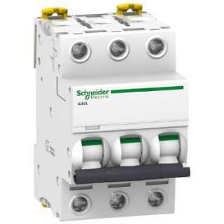 Automātslēdzis Acti9 iC60L 3P K 63A MCB, Schneider Electric, A9F95363 main