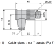 Male, M12, 5 pin, elbowed connector, cable gland Pg 7, XZCC12MCM50B alt_view_3